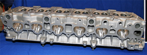 CNC Porting 6 cylinder Toyota 4 valve head.