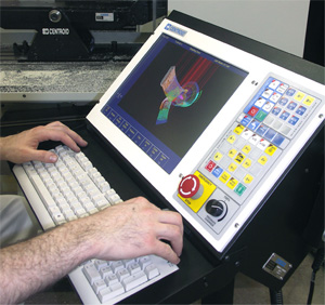CENTROID 5 axis CNC control, digitize and cut on the same machine.