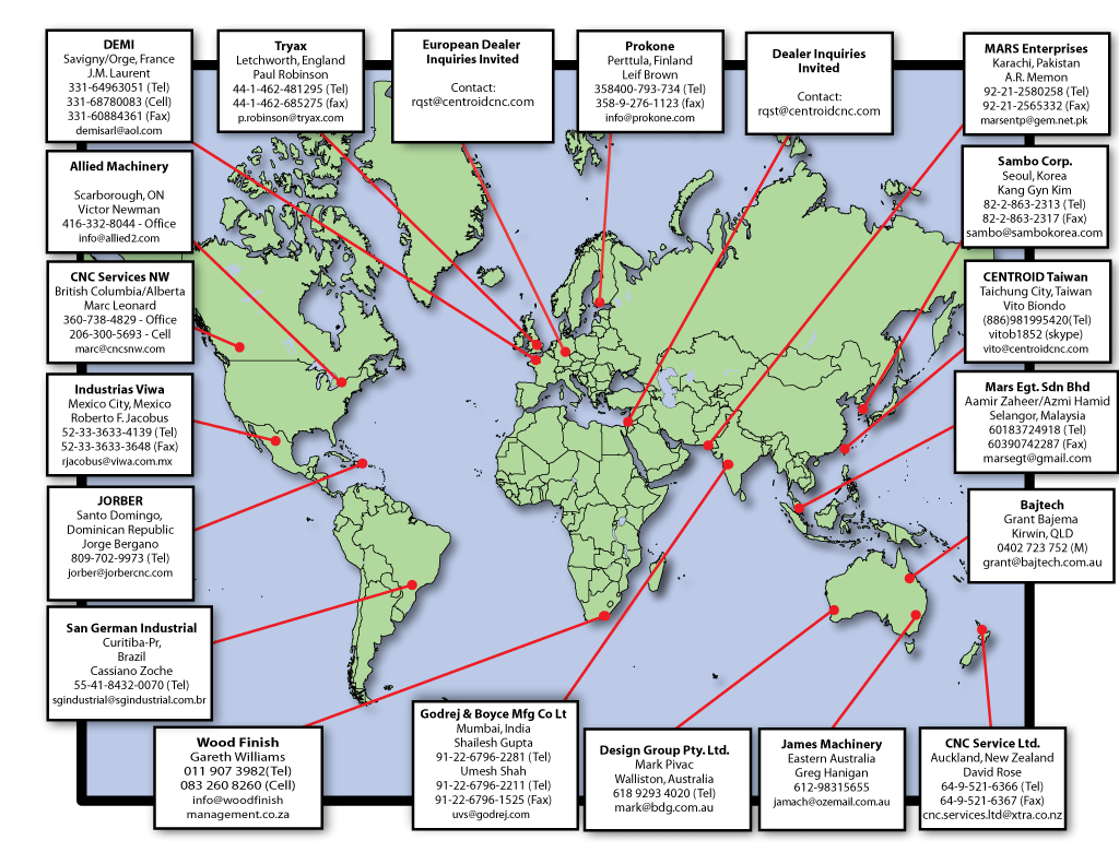 CENTROID World Dealer Map