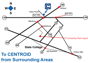 Directions to CENTROID