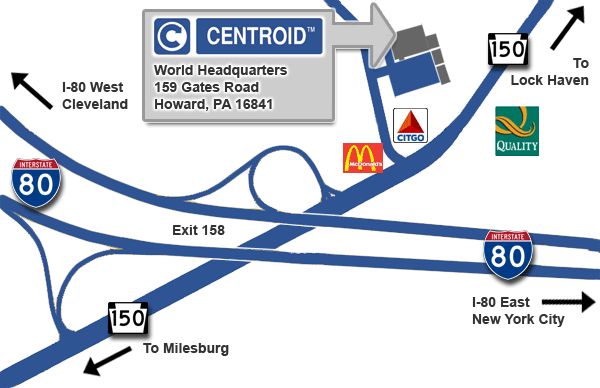Map to CENTROID from I-80