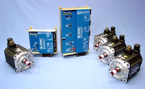 Digital AC Brushless servo motors and drives.  Made in America, State of the Art CNC servo drives.
