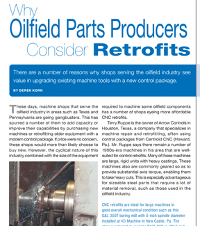 Modern Machine Shop Magazine, CNC Retrofit Article